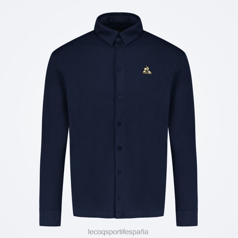 Le Coq Sportif camisa azul hombres TD866460 ropa