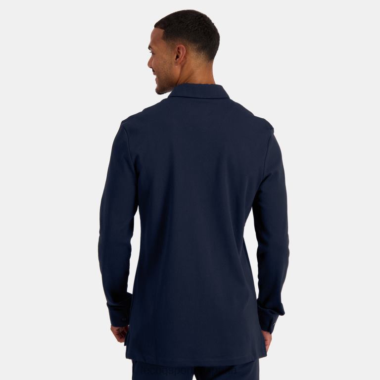 Le Coq Sportif camisa azul hombres TD866460 ropa