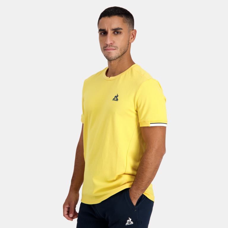Le Coq Sportif camiseta amarilla hombres TD866211 ropa