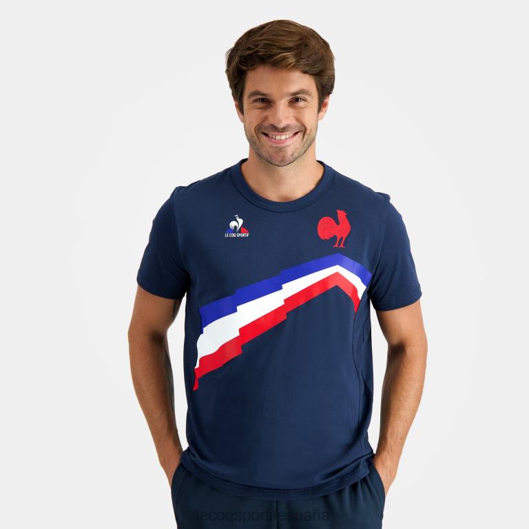 Le Coq Sportif camiseta azul hombres TD866471 ropa