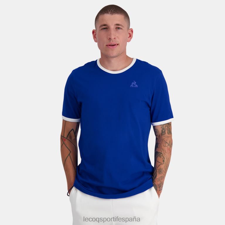 Le Coq Sportif camiseta de moda azul hombres TD866139 ropa