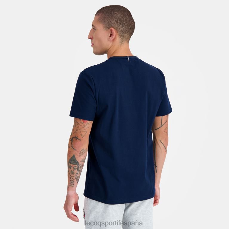 Le Coq Sportif camiseta de moda azul hombres TD866140 ropa