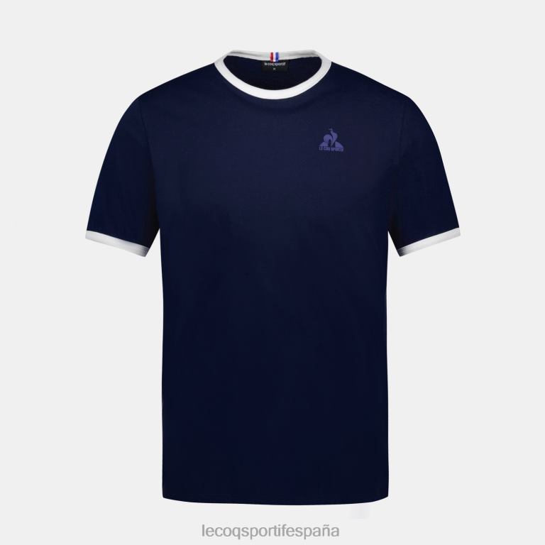 Le Coq Sportif camiseta de moda azul hombres TD866143 ropa