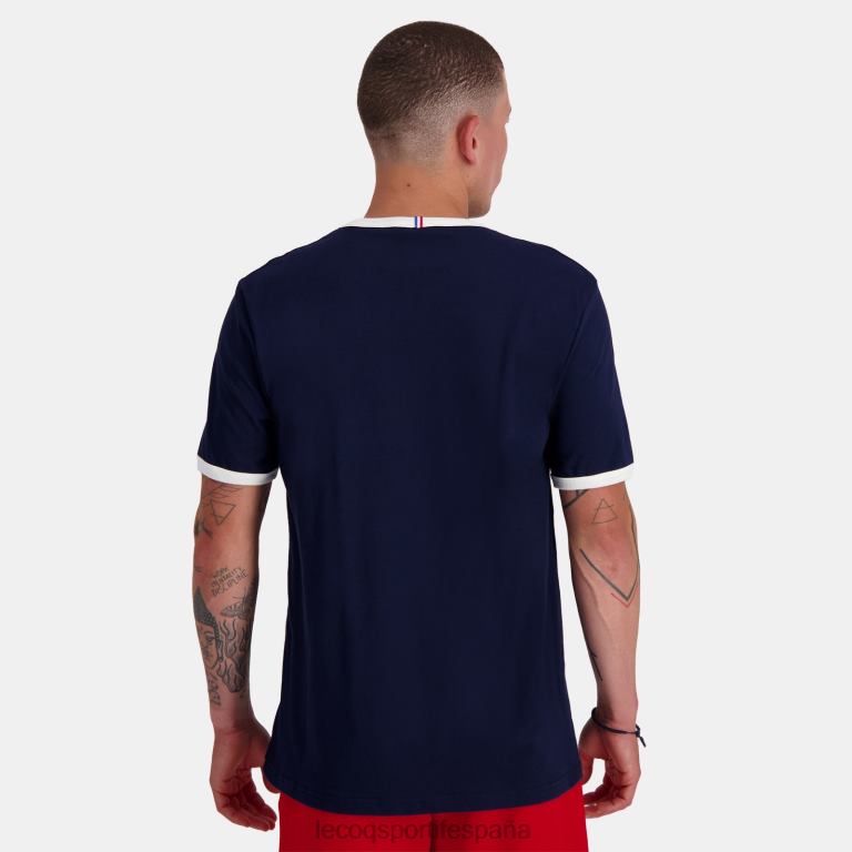 Le Coq Sportif camiseta de moda azul hombres TD866143 ropa