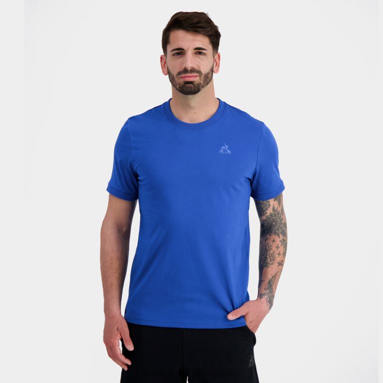 Le Coq Sportif camiseta de moda azul hombres TD866144 ropa