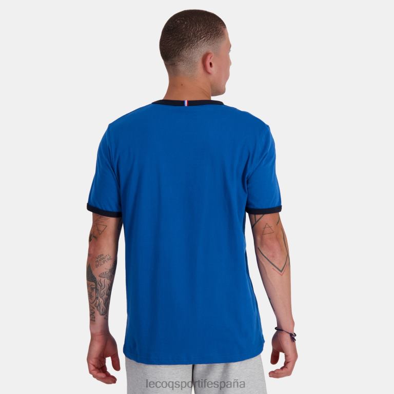 Le Coq Sportif camiseta de moda azul hombres TD866145 ropa