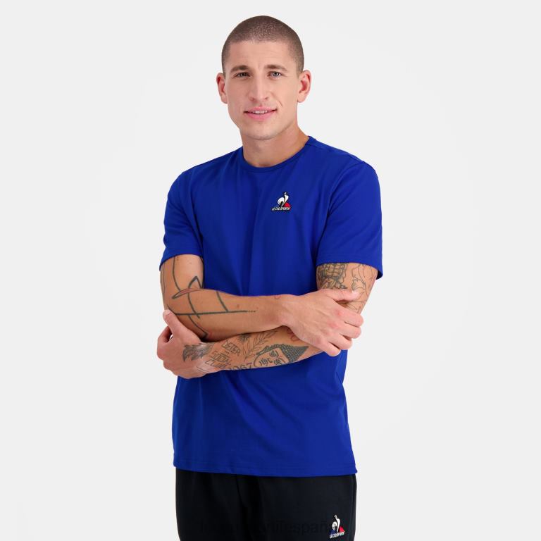 Le Coq Sportif camiseta de moda azul hombres TD866178 ropa
