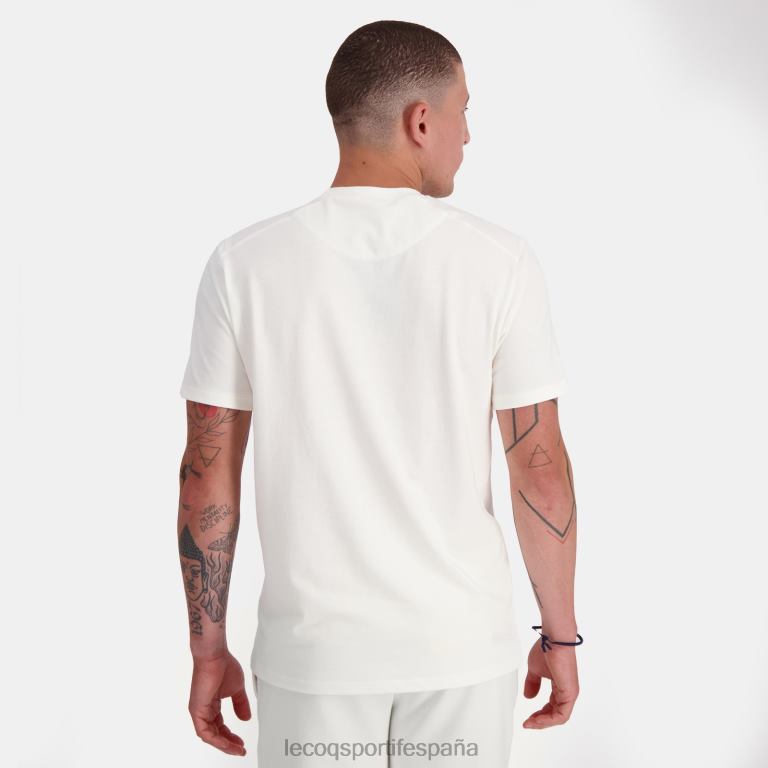Le Coq Sportif camiseta de moda blanca hombres TD866146 ropa