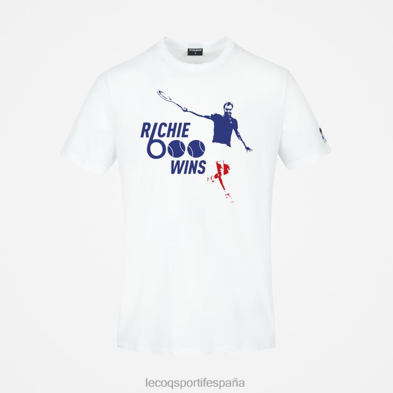 Le Coq Sportif camiseta de moda blanca hombres TD866158 ropa