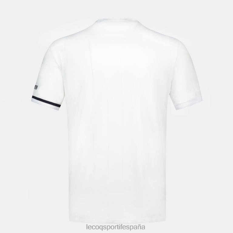 Le Coq Sportif camiseta de moda blanca hombres TD866165 ropa