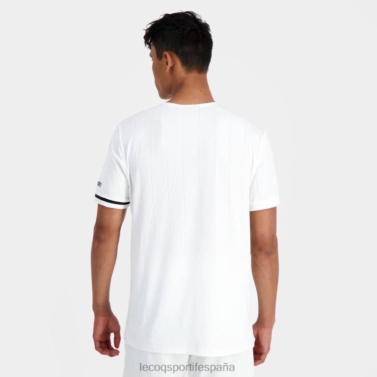 Le Coq Sportif camiseta de moda blanca hombres TD866165 ropa