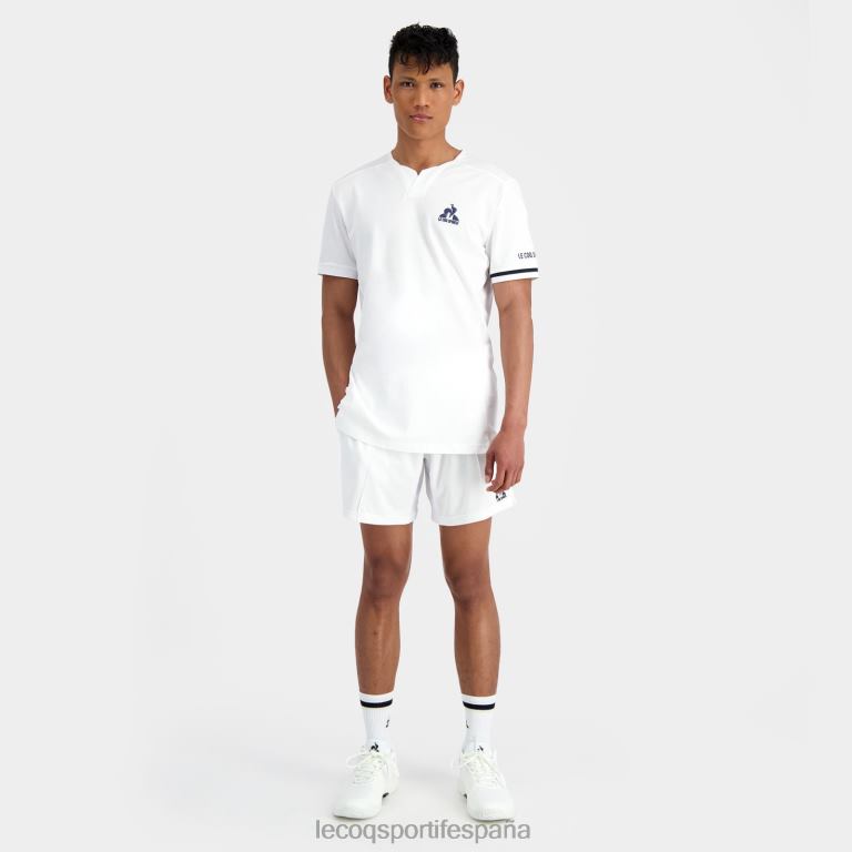 Le Coq Sportif camiseta de moda blanca hombres TD866165 ropa