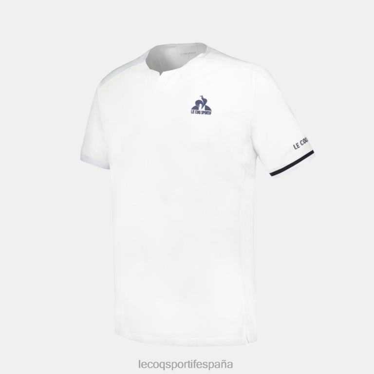 Le Coq Sportif camiseta de moda blanca hombres TD866165 ropa