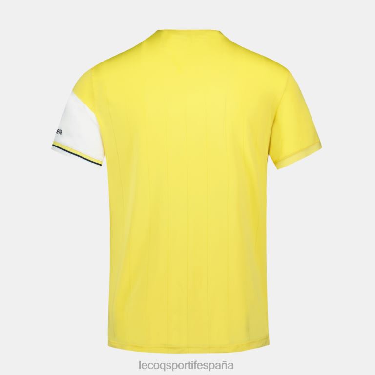 Le Coq Sportif camiseta de moda blanca hombres TD866166 ropa