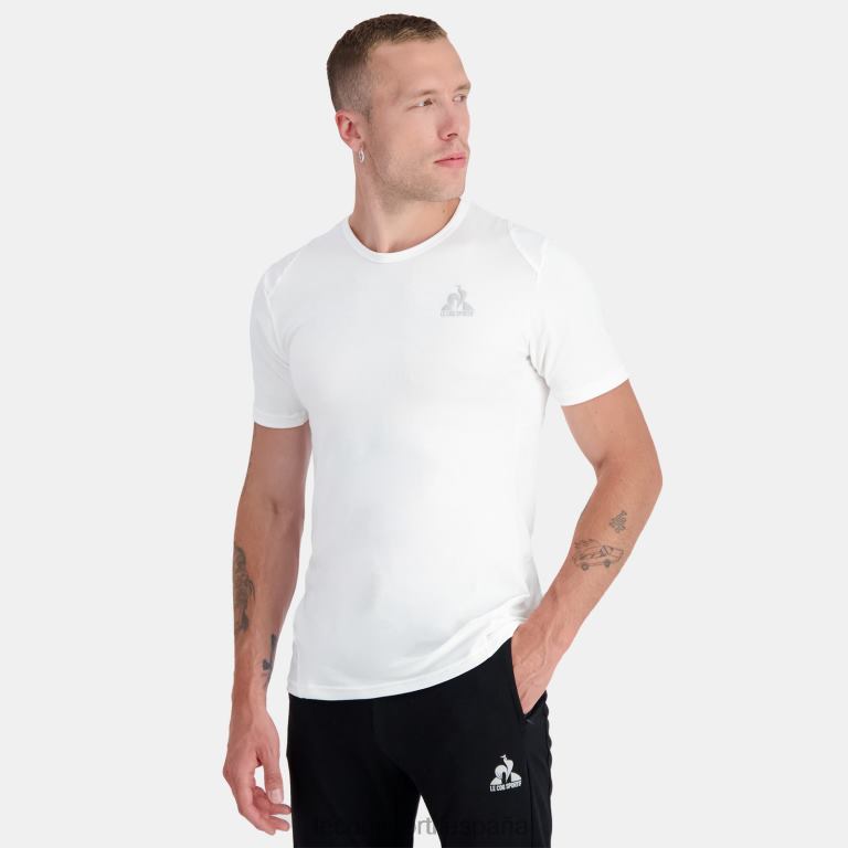 Le Coq Sportif camiseta de moda blanca hombres TD866176 ropa