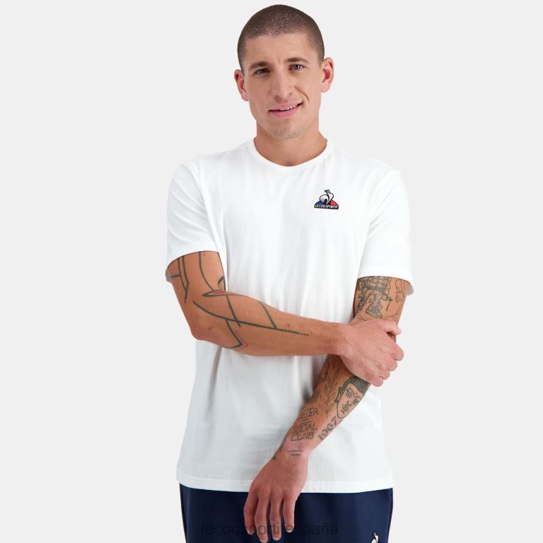 Le Coq Sportif camiseta de moda blanca hombres TD866180 ropa