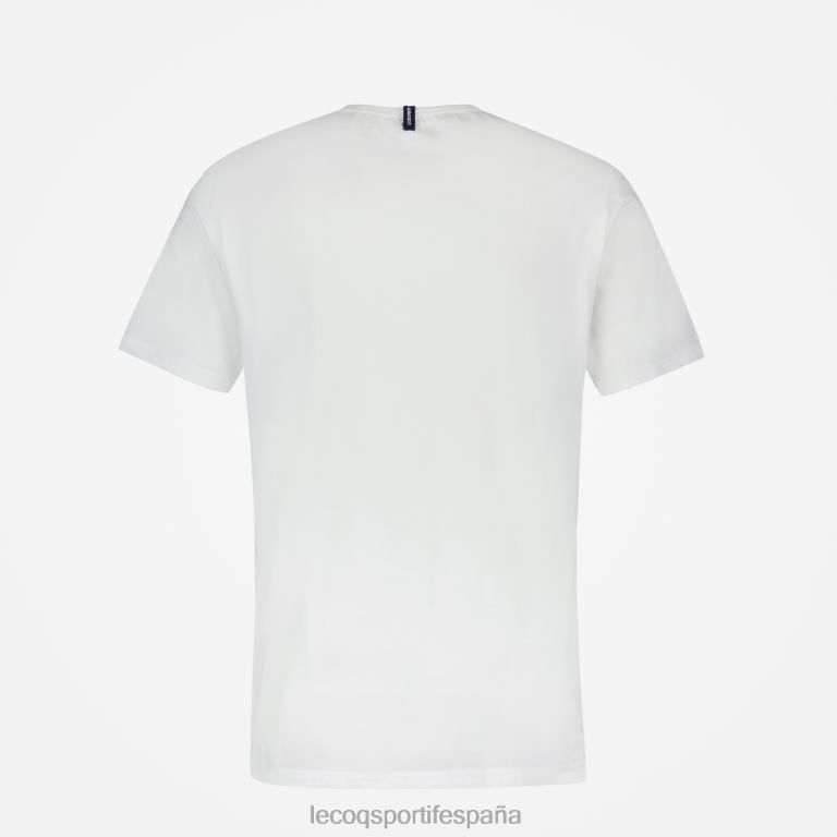 Le Coq Sportif camiseta de moda blanca hombres TD866180 ropa