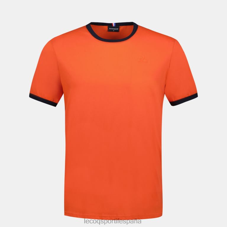 Le Coq Sportif camiseta de moda naranja hombres TD866151 ropa
