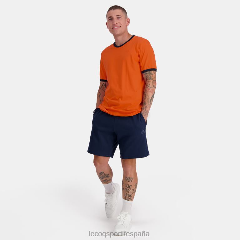 Le Coq Sportif camiseta de moda naranja hombres TD866151 ropa