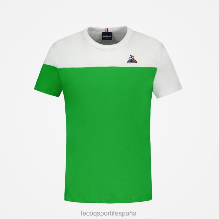 Le Coq Sportif camiseta de moda verde hombres TD866164 ropa