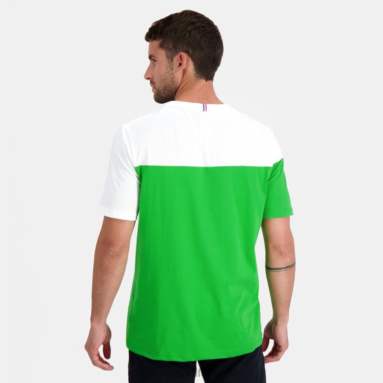 Le Coq Sportif camiseta de moda verde hombres TD866164 ropa