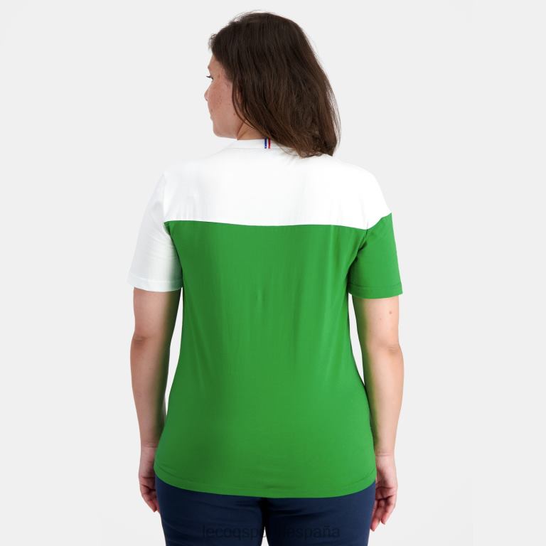 Le Coq Sportif camiseta de moda verde hombres TD866164 ropa