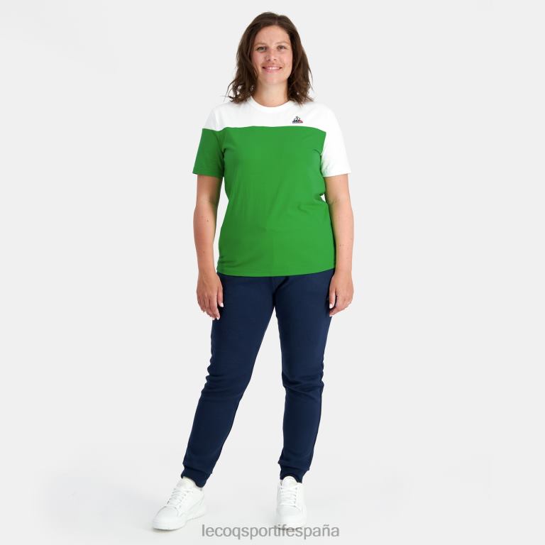 Le Coq Sportif camiseta de moda verde hombres TD866164 ropa