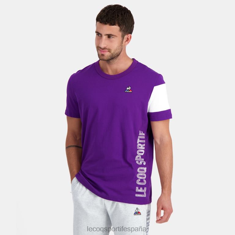 Le Coq Sportif camiseta morada hombres TD866444 ropa