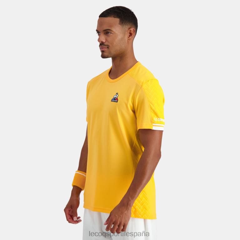 Le Coq Sportif camiseta naranja hombres TD866478 ropa
