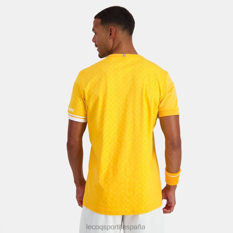 Le Coq Sportif camiseta naranja hombres TD866478 ropa