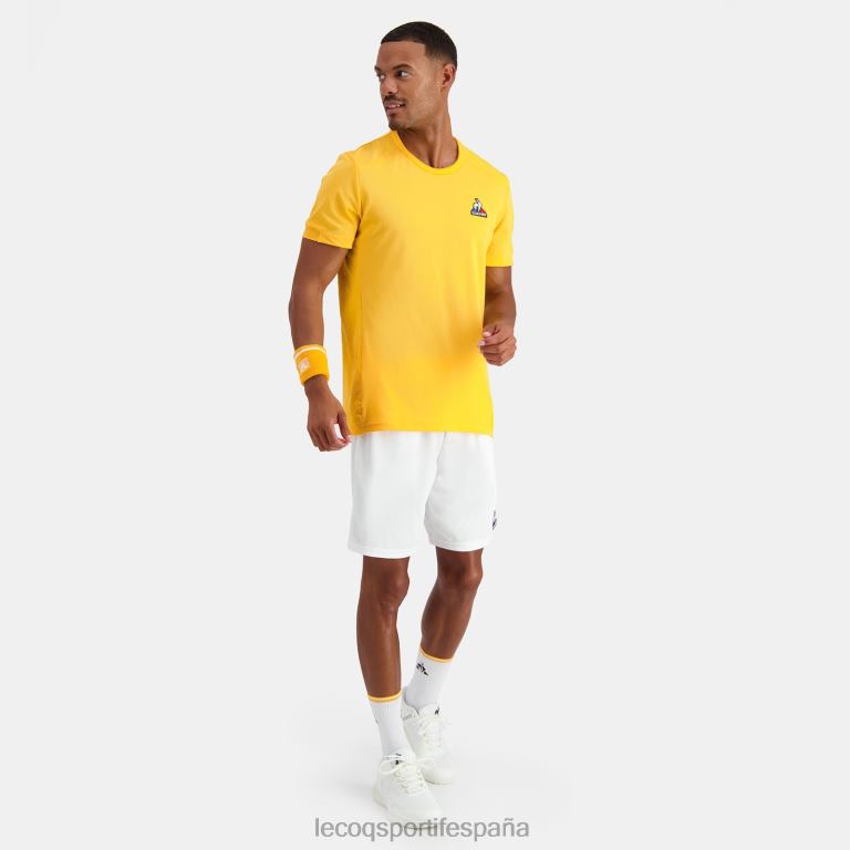 Le Coq Sportif camiseta naranja hombres TD866478 ropa