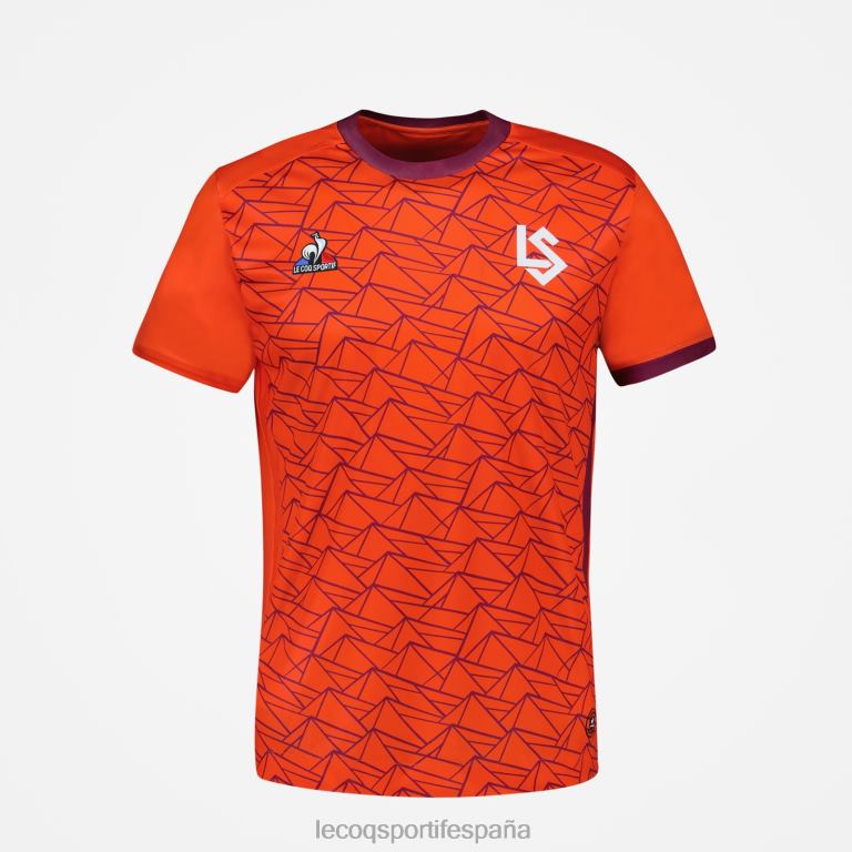 Le Coq Sportif camiseta naranja hombres TD866479 ropa
