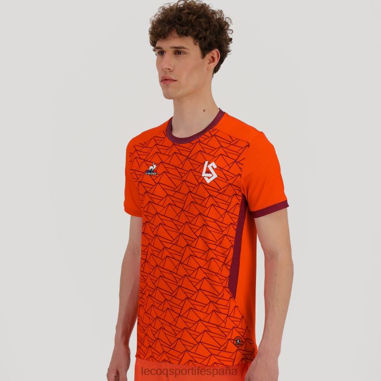 Le Coq Sportif camiseta naranja hombres TD866479 ropa
