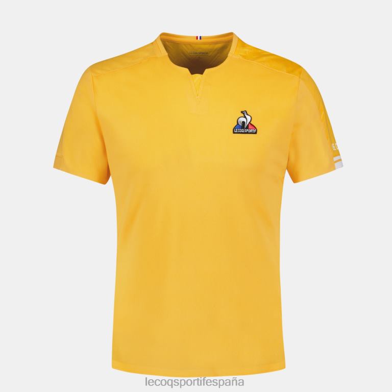 Le Coq Sportif camiseta naranja hombres TD866483 ropa