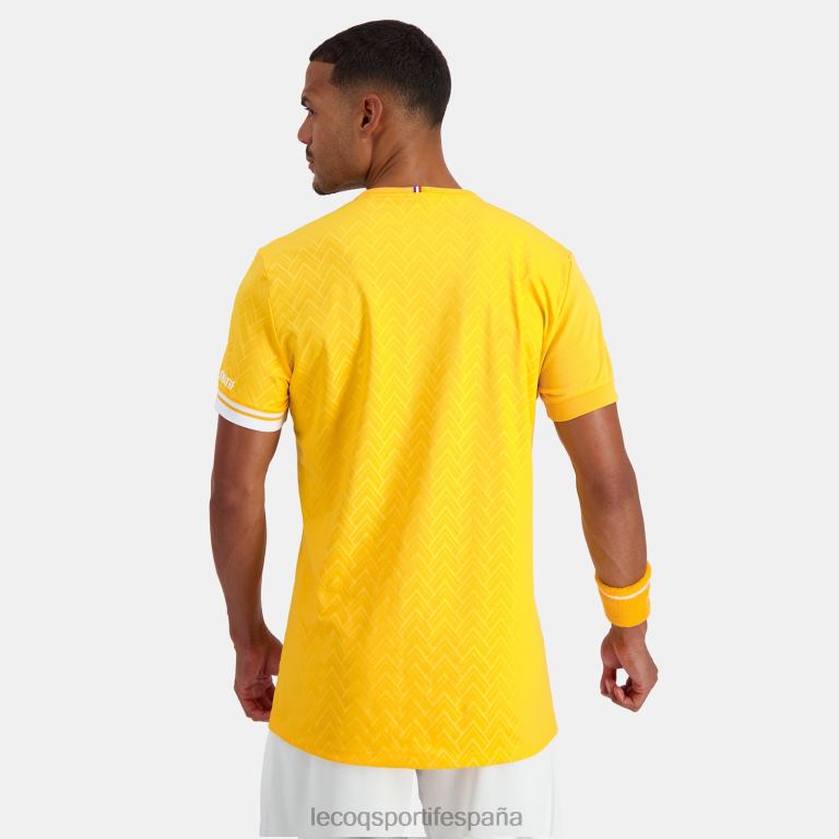 Le Coq Sportif camiseta naranja hombres TD866483 ropa