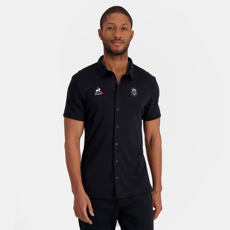 Le Coq Sportif camiseta negra hombres TD866488 ropa