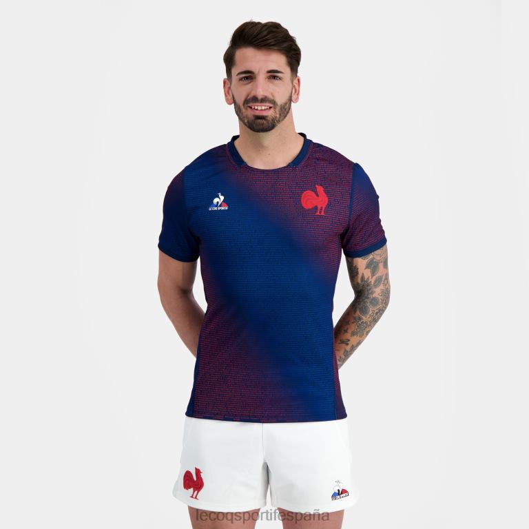 Le Coq Sportif camiseta prepartido - xv de france azul hombres TD866173 ropa