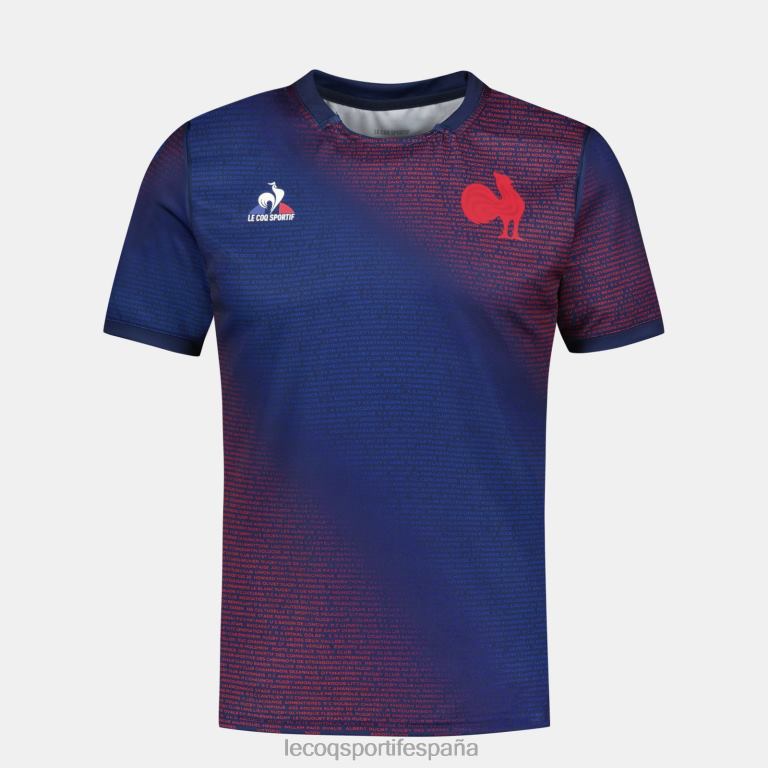 Le Coq Sportif camiseta prepartido - xv de france azul hombres TD866173 ropa