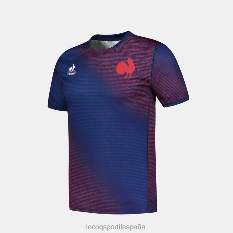 Le Coq Sportif camiseta prepartido - xv de france azul hombres TD866173 ropa