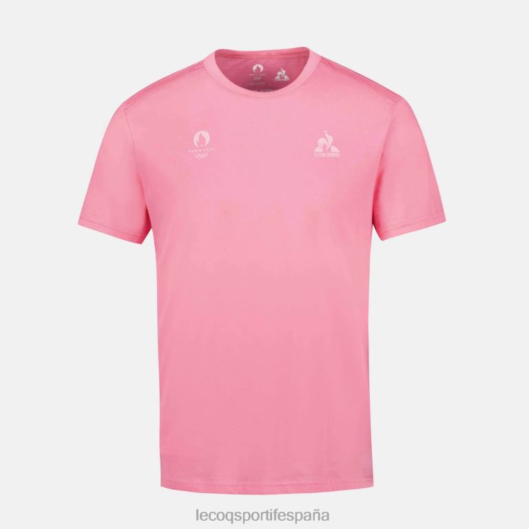 Le Coq Sportif camiseta rosa hombres TD866204 ropa