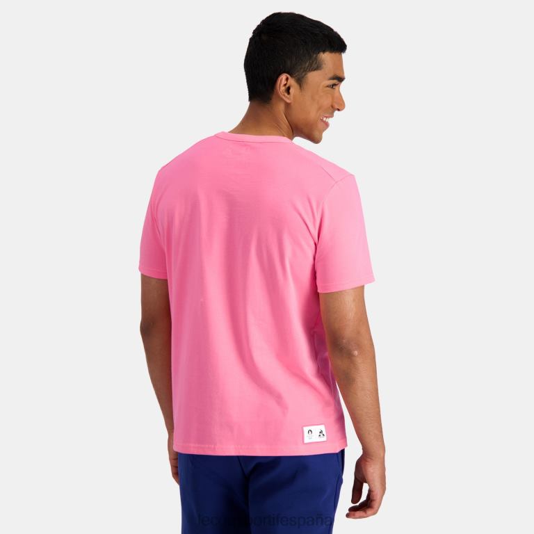 Le Coq Sportif camiseta rosa hombres TD866204 ropa