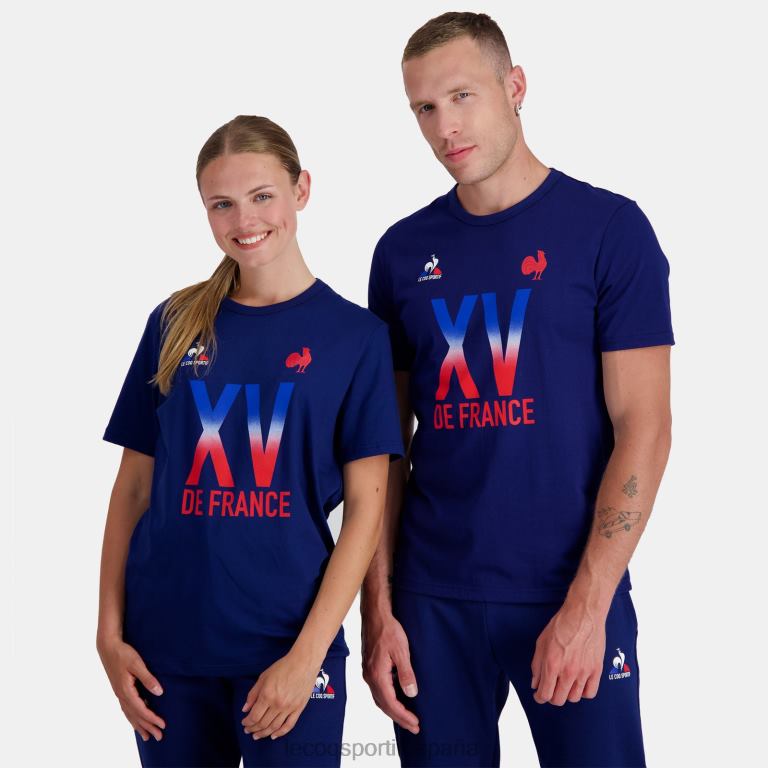 Le Coq Sportif camiseta - xv de france azul hombres TD866141 ropa