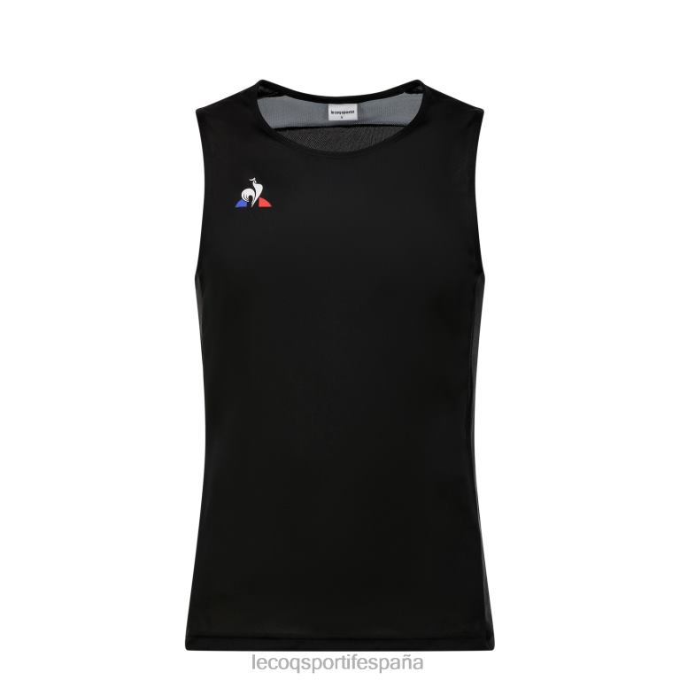 Le Coq Sportif chaleco negro hombres TD866198 ropa