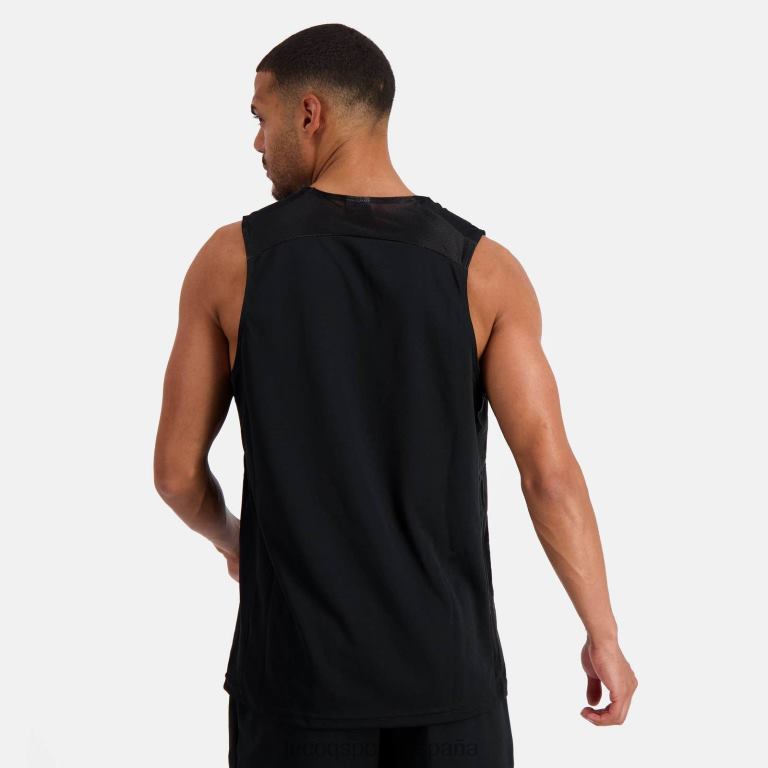 Le Coq Sportif chaleco negro hombres TD866198 ropa