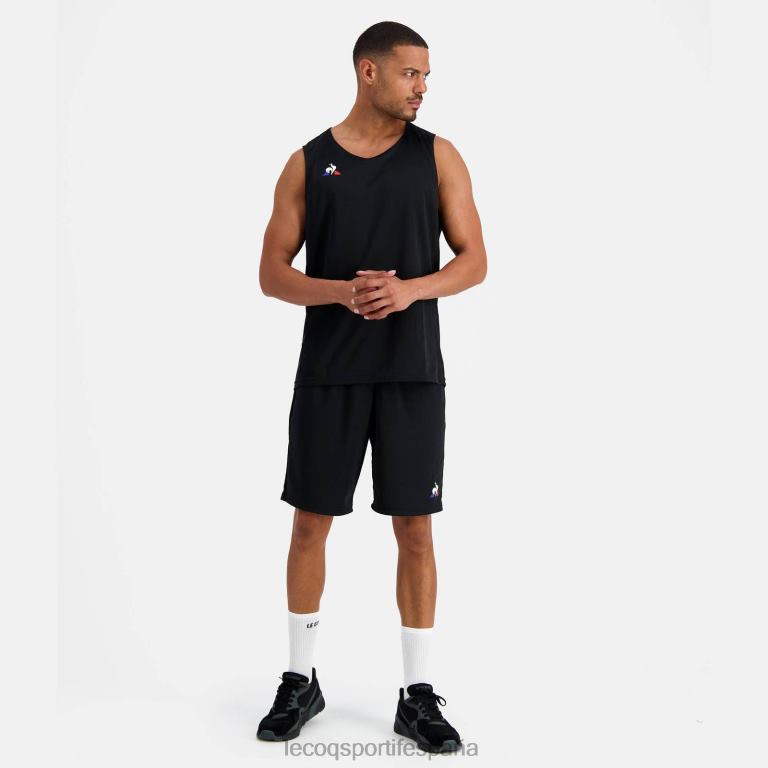 Le Coq Sportif chaleco negro hombres TD866198 ropa