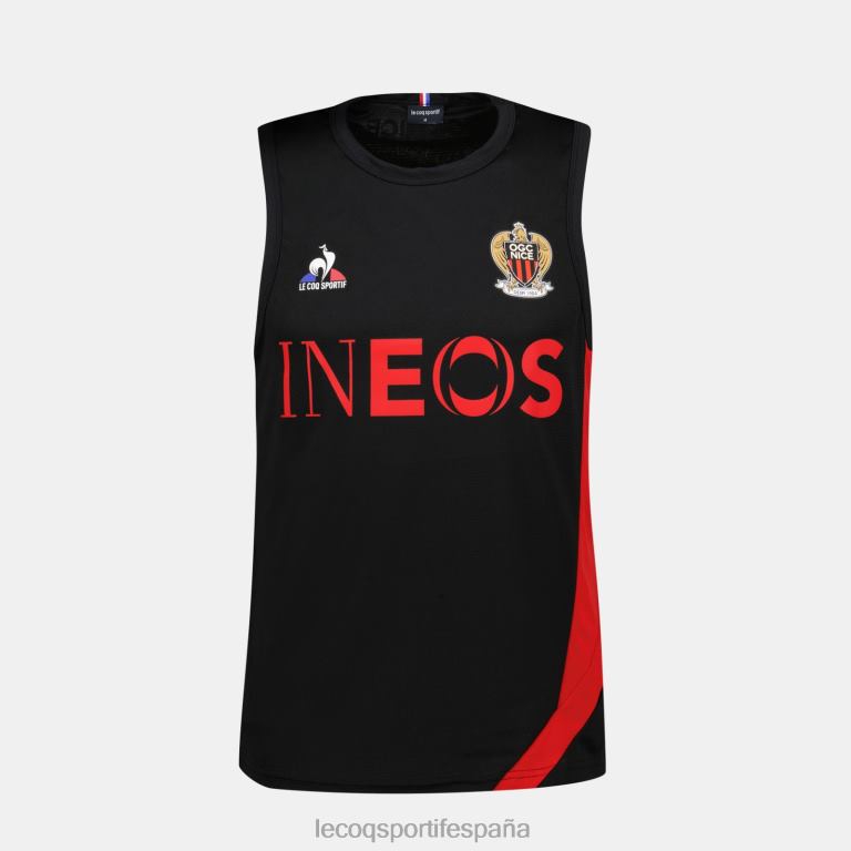 Le Coq Sportif chaleco negro hombres TD866207 ropa