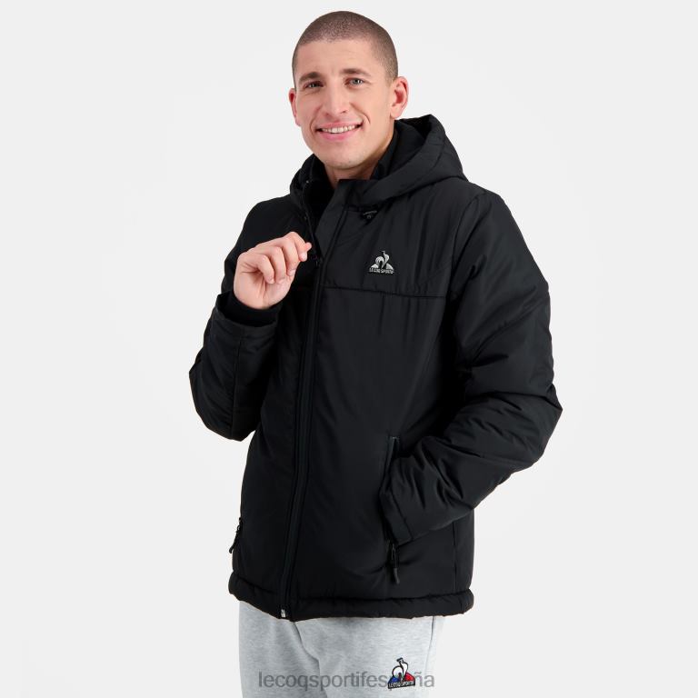 Le Coq Sportif chaqueta negra hombres TD866480 ropa