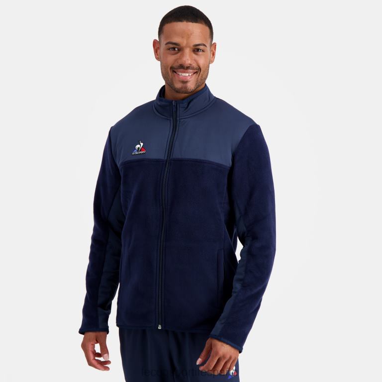 Le Coq Sportif chaqueta polar azul hombres TD866122 ropa