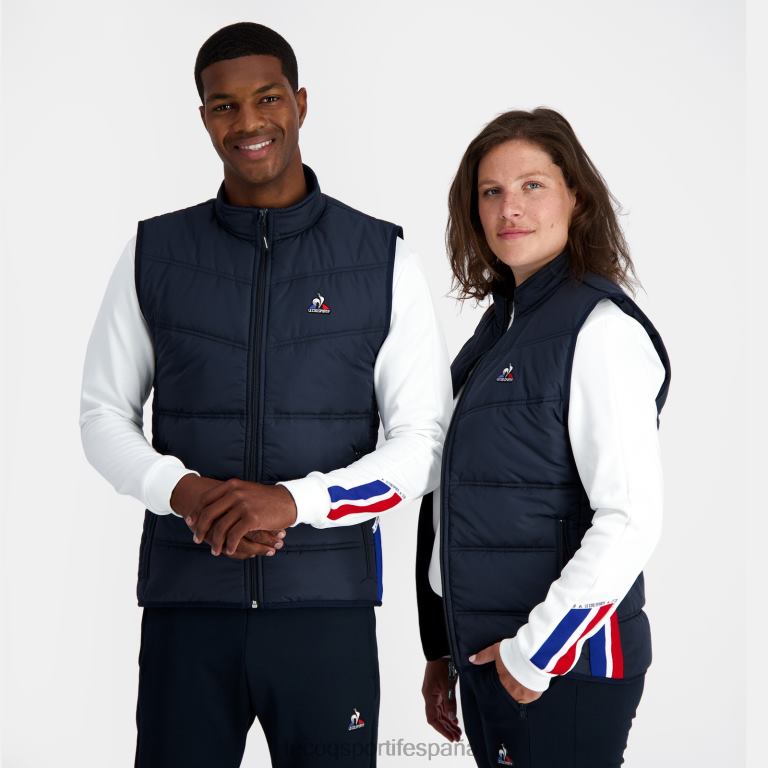 Le Coq Sportif chaqueta sin mangas unisex azul hombres TD866118 ropa