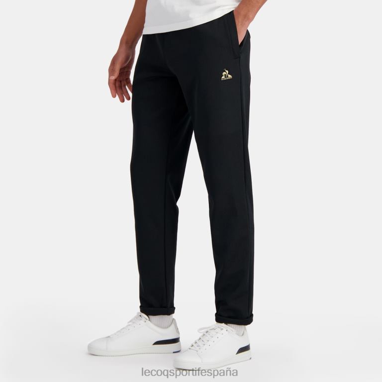 Le Coq Sportif pantalones de moda negro hombres TD86698 ropa